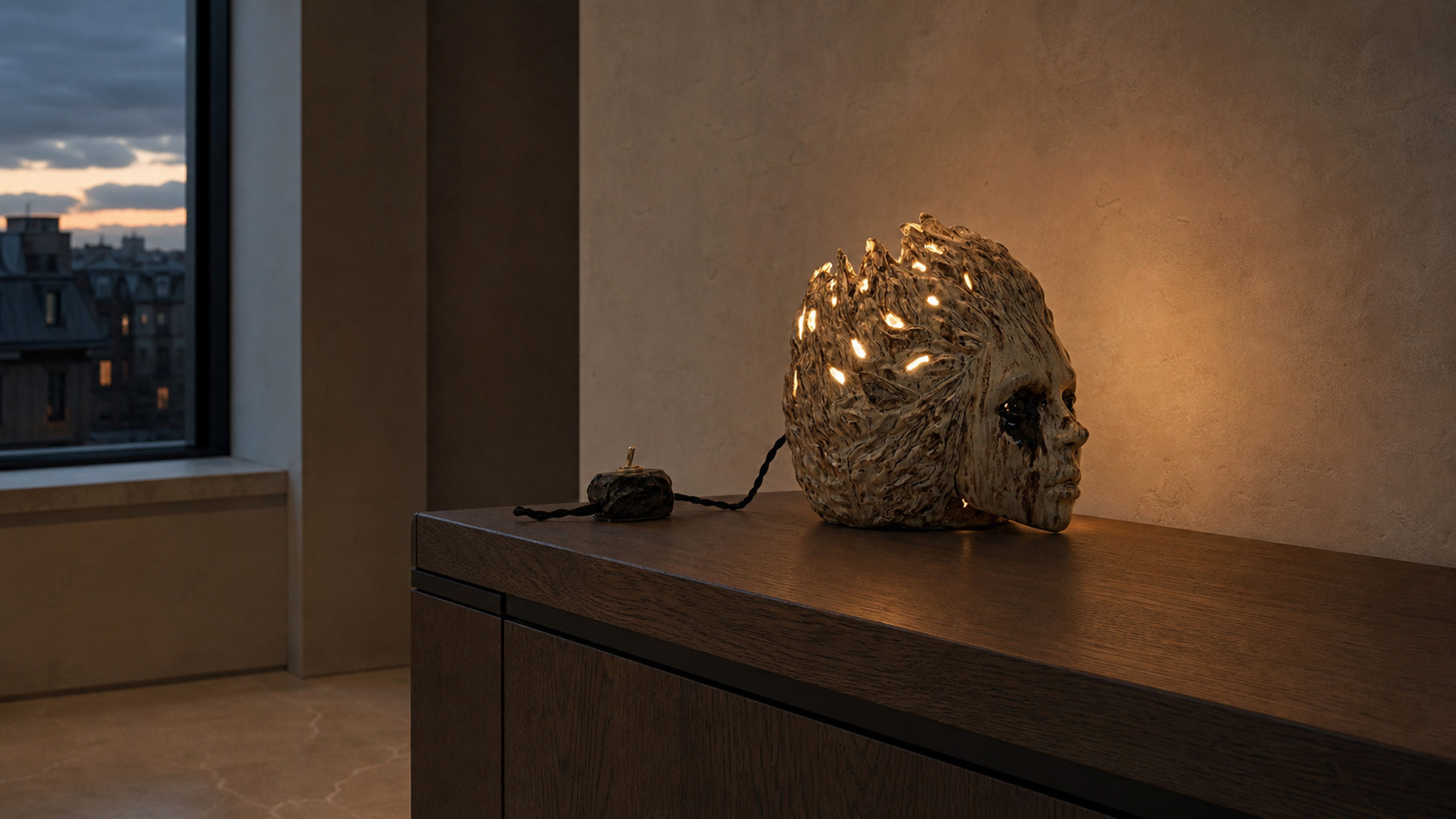 Lamp Nymph shown in an interior as a scale reference